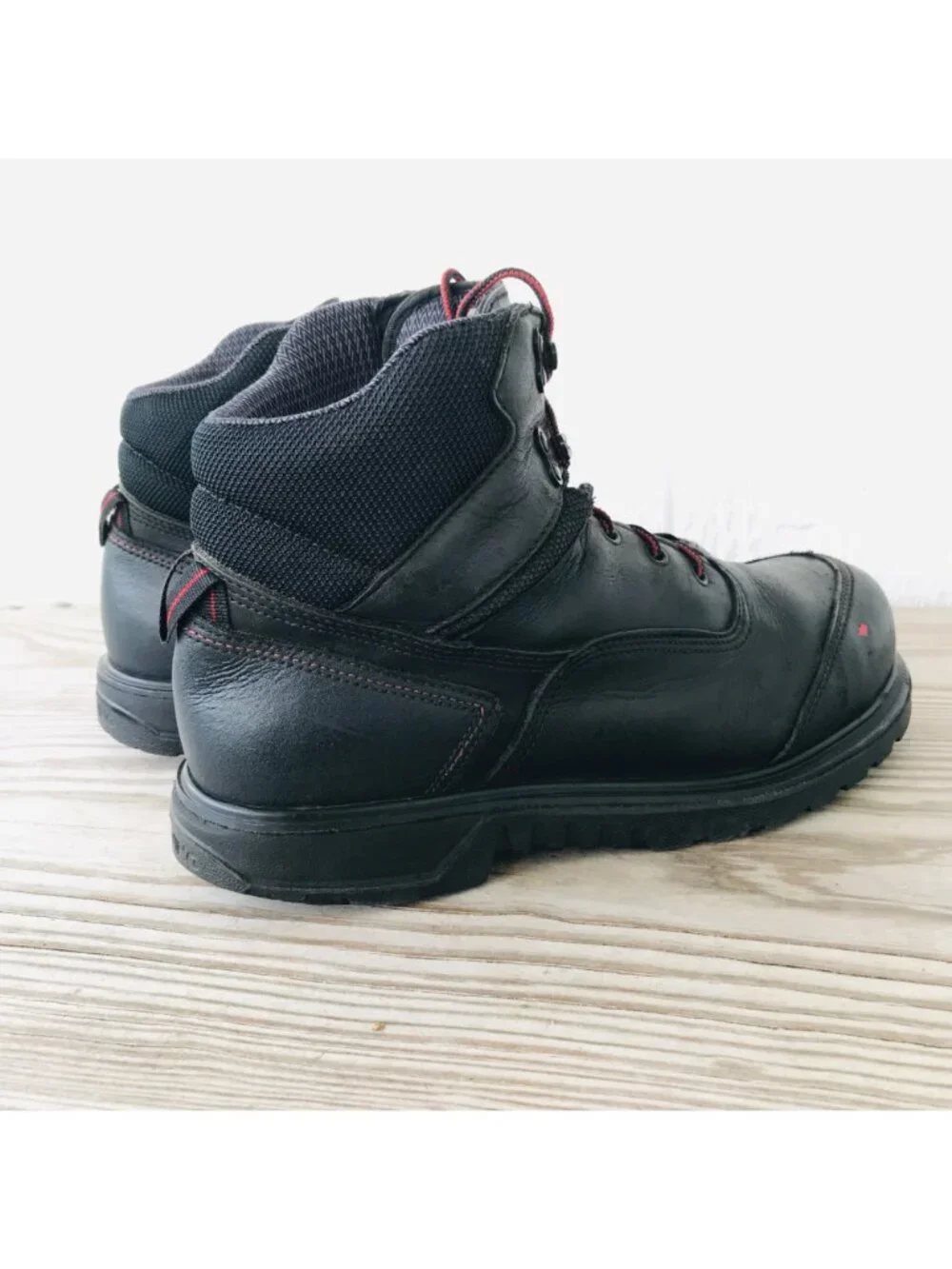 Red Wing Safety Toe Waterproof Work Boots Mens Sz 10 Black Leather 2400 EH